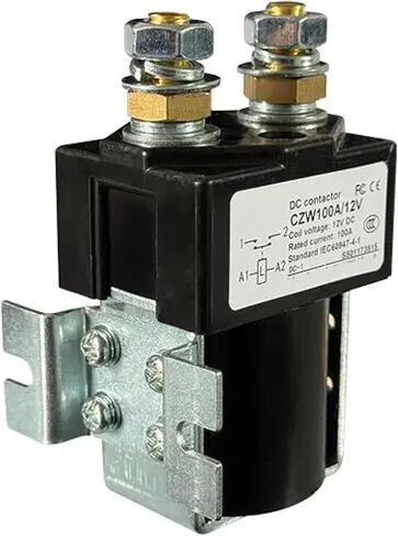 مرحل موصل الطاقة DC CZW100A/12V، مفتاح فصل بطارية السيارة الكهربائية الثقيلة، تيار مقدر 100-400 أمبير لشاحنات الرافعة الشوكية والسفن والتطبيقات البحرية (CZW 100A 36V 1NO) in Kuwait