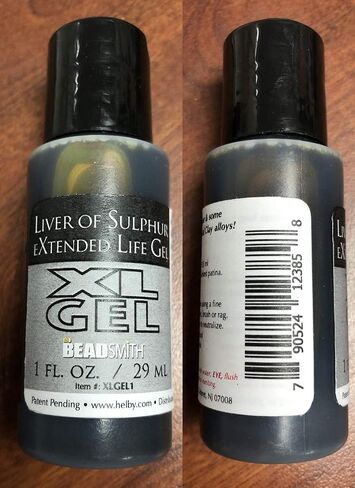 جل Beadsmith XL جل كبد الكبريت الممتد مدى الحياة، 4 أونصات سائلة (118 مل) ضعي لمسة نهائية من الزنجار على النحاس الفضي والمعادن الأخرى للحصول على مظهر مؤكسد على المشاريع الفنية والمجوهرات in Saudi Arabia