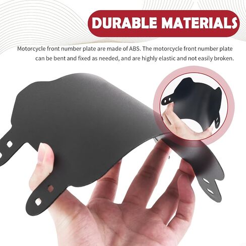 Motorcycle Front Number Plate with Cable Ties,Front Plate for Ebike Compatible with Light Bee S/X,Number Plates for Ebike for Fixing Plates Numbers Motorcycle Accessories in Kuwait