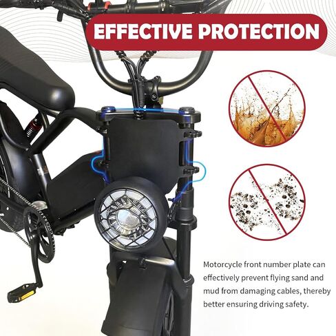 Motorcycle Front Number Plate with Cable Ties,Front Plate for Ebike Compatible with Light Bee S/X,Number Plates for Ebike for Fixing Plates Numbers Motorcycle Accessories in Kuwait