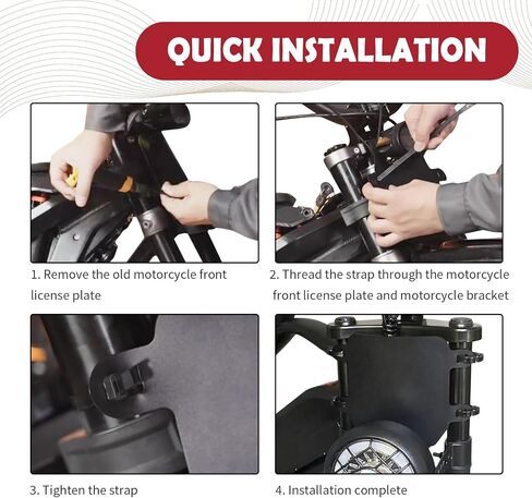 Motorcycle Front Number Plate with Cable Ties,Front Plate for Ebike Compatible with Light Bee S/X,Number Plates for Ebike for Fixing Plates Numbers Motorcycle Accessories in Kuwait