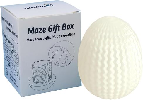 Mystery Egg Maze Puzzle Box - Reusable 3D Printed Brain Teaser with Hidden Compartment for Cash & Treasures, for Birthday, Christmas, Halloween and Easter for Kids & Adults (Blue-Green) in Saudi Arabia