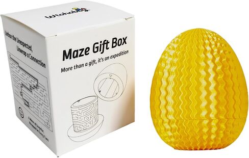Mystery Egg Maze Puzzle Box - Reusable 3D Printed Brain Teaser with Hidden Compartment for Cash & Treasures, for Birthday, Christmas, Halloween and Easter for Kids & Adults (Blue-Green) in Saudi Arabia