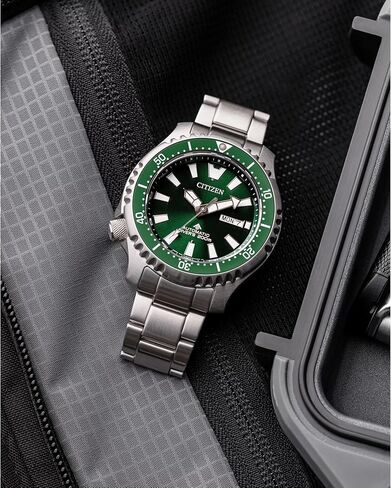 Citizen Men's Eco-Drive Promaster Dive Automatic Black IP Stainless Steel Watch, Rotating Bezel (Model: NY0155-58X) in Saudi Arabia