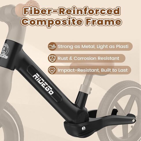 دراجة التوازن ريديجو 14 بوصة للأطفال من عمر 3 إلى 6 سنوات، دراجة طفل خفيفة الوزن مع إطارات مطاطية هوائية، مقعد قابل للتعديل، هدية دراجة دفع متينة للأولاد والبنات in Kuwait