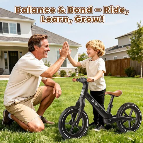 دراجة التوازن ريديجو 14 بوصة للأطفال من عمر 3 إلى 6 سنوات، دراجة طفل خفيفة الوزن مع إطارات مطاطية هوائية، مقعد قابل للتعديل، هدية دراجة دفع متينة للأولاد والبنات in Kuwait