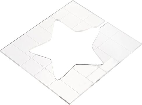 قالب خياطة اللحف على شكل نجمة شفافة استنسل الخياطة والتطريز DIY للترقيع وصياغة الملابس لمشاريع خياطة اللحف والخياطة in Saudi Arabia