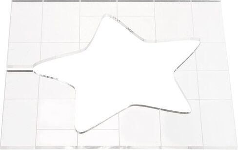 قالب خياطة اللحف على شكل نجمة شفافة استنسل الخياطة والتطريز DIY للترقيع وصياغة الملابس لمشاريع خياطة اللحف والخياطة in Saudi Arabia