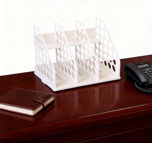 File Sorter Book Rack Multifunction Bookend File Sorter Holder for Documents, Green in Kuwait