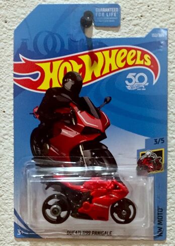Hot Wheels 2018 الذكرى السنوية الخمسين HW Moto Ducati 1199 Panigale (دراجة نارية) 132/365، أحمر in Kuwait