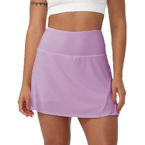 YEL Tennis Skirts for Women Athletic 16" Skort with 2 Pockets Shorts Lightweight for Summer Golf Running Casual Workout in Saudi Arabia