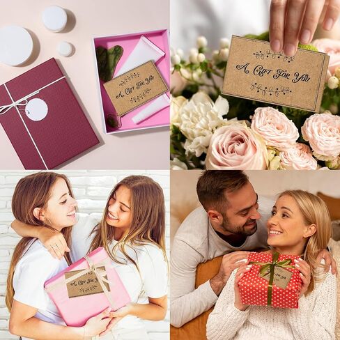 50 Sets Gift Certificates for Business, Blank Gifts Cards Certificates with Envelopes,Gifts for Salon Restaurants Spa Marriage Birthday Client Vouchers 11.8 x 3.9 Inch - Pink in Saudi Arabia