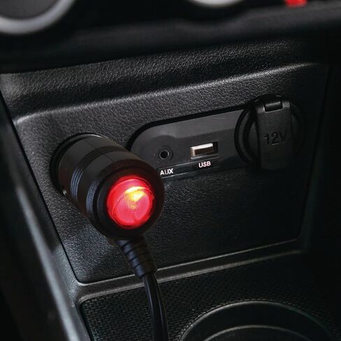 12V Cigarette Lighter Plug Connector with On Off Switch, Replacement Car Cigarette Lighter Power Plug Adapter with 15A Fuse and LED Indicator(2 Pack) in Kuwait