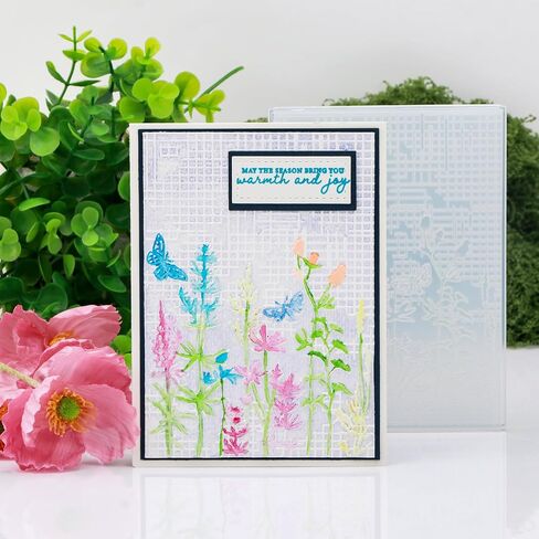 مجلد النقش ثلاثي الأبعاد للحرف الورقية من Garden - لوحة ضغط الملمس لصنع البطاقات، سجل القصاصات، بطاقات المعايدة DIY، الدعوات - إنشاء أنماط مذهلة باستخدام آلة النقش in Saudi Arabia