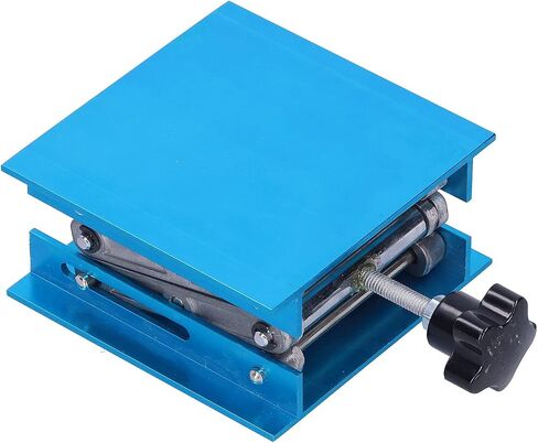 Fydun Table Lab Stand, Laboratory Lifting Aluminum Oxide Lifter Scientific Scissor Tables Accessory 100x100mm Jack 4x4in A um for Objects or Instruments in Middle School in Saudi Arabia