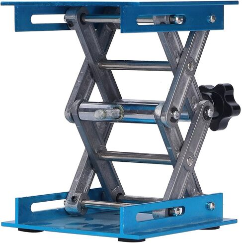 Fydun Table Lab Stand, Laboratory Lifting Aluminum Oxide Lifter Scientific Scissor Tables Accessory 100x100mm Jack 4x4in A um for Objects or Instruments in Middle School in Saudi Arabia