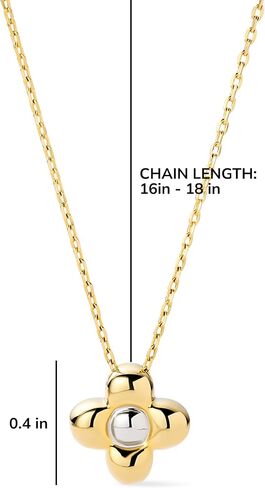 Ana Luisa | Mother of Pearl Inlay Flower Pendant - Saya | 14K Gold Plated Pendant Necklace | Hypoallergenic, Water-Resistant & Tarnish-Free Necklace | 14K Gold Necklace | Unique Flower Design in Saudi Arabia