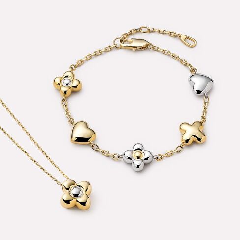 Ana Luisa | Mother of Pearl Inlay Flower Pendant - Saya | 14K Gold Plated Pendant Necklace | Hypoallergenic, Water-Resistant & Tarnish-Free Necklace | 14K Gold Necklace | Unique Flower Design in Saudi Arabia