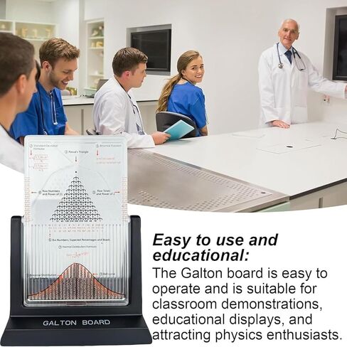 TsoLay Probability Demonstration Model, Desk Galton Board with Steel Beads, Normal Distribution Statistics Teaching Aid, for Random Distribution & Statistical Law Teaching, Science Education in Saudi Arabia