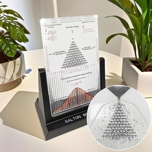 TsoLay Probability Demonstration Model, Desk Galton Board with Steel Beads, Normal Distribution Statistics Teaching Aid, for Random Distribution & Statistical Law Teaching, Science Education in Saudi Arabia