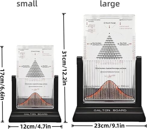 TsoLay Probability Demonstration Model, Desk Galton Board with Steel Beads, Normal Distribution Statistics Teaching Aid, for Random Distribution & Statistical Law Teaching, Science Education in Saudi Arabia