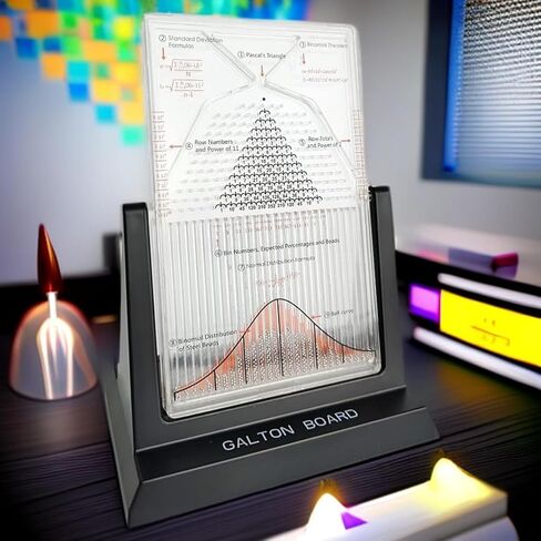 TsoLay Probability Demonstration Model, Desk Galton Board with Steel Beads, Normal Distribution Statistics Teaching Aid, for Random Distribution & Statistical Law Teaching, Science Education in Saudi Arabia