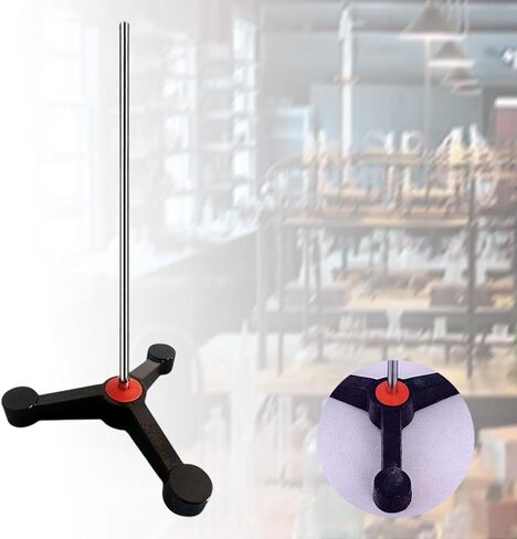 Lab Iron Stand Titration Table 60cm Metal Chemical Experimental Device Three Legged Iron Platform Tripod Frame for Homework- Black in Saudi Arabia