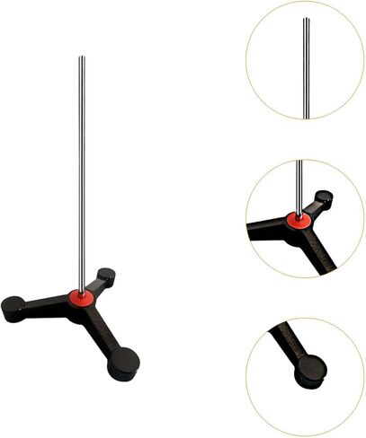 Lab Iron Stand Titration Table 60cm Metal Chemical Experimental Device Three Legged Iron Platform Tripod Frame for Homework- Black in Saudi Arabia