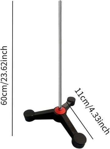 Lab Iron Stand Titration Table 60cm Metal Chemical Experimental Device Three Legged Iron Platform Tripod Frame for Homework- Black in Saudi Arabia