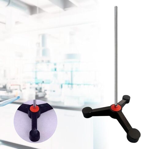 Lab Iron Stand Titration Table 60cm Metal Chemical Experimental Device Three Legged Iron Platform Tripod Frame for Homework- Black in Saudi Arabia