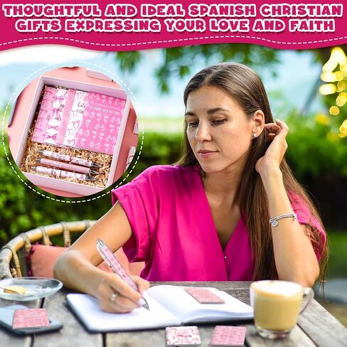 40 قطعة من Regalos كريستيانوs En Español Coquette Pink Bow آيات الكتاب المقدس هدية هدية مسيحية إسبانية للنساء عيد الميلاد الإيمان الكنيسة القائمة على الكتاب المقدس الآية 20 أقلام 20 دفاتر ملاحظات لـ Para Mujer En Español in Saudi Arabia