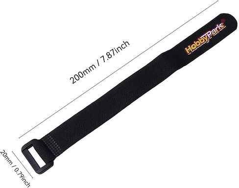 HobbyPark 20x300mm RC Battery Straps Cable Straps Reusable Fastening Staps Securing Straps Hook Loop Cinch Cable Ties Down Wraps Adjustable Cinch Straps (6PCS) in Kuwait