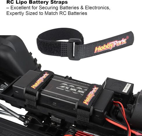 HobbyPark 20x300mm RC Battery Straps Cable Straps Reusable Fastening Staps Securing Straps Hook Loop Cinch Cable Ties Down Wraps Adjustable Cinch Straps (6PCS) in Kuwait