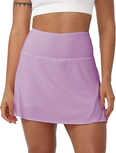 YEL Tennis Skirts for Women Athletic 16" Skort with 2 Pockets Shorts Lightweight for Summer Golf Running Casual Workout in Saudi Arabia