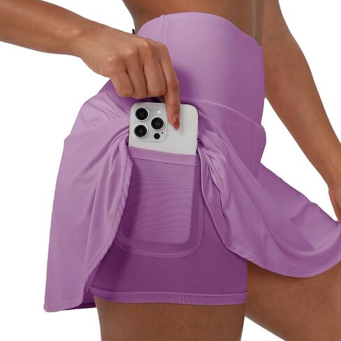 YEL Tennis Skirts for Women Athletic 16" Skort with 2 Pockets Shorts Lightweight for Summer Golf Running Casual Workout in Saudi Arabia
