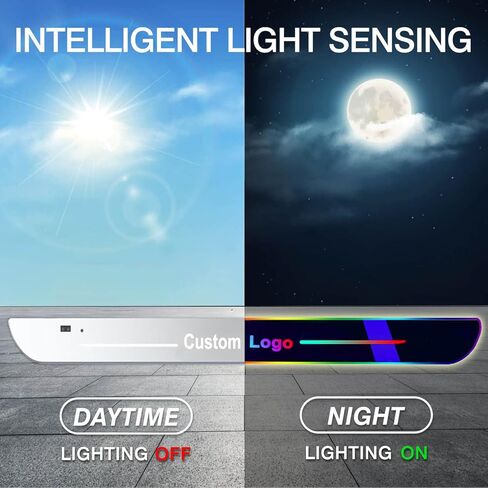 2 Pcs LED Door Sills for Car Magnetic, Personalized LED Car Door Sills, Waterproof Cars Pedal Lights, Auto-Sensing Welcome Lights, Custom Logo or Text, Fit for All Cars and Trucks in Saudi Arabia
