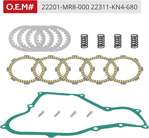 JAVIK مخلب الاحتكاك ألواح فولاذية عدة حشية زنبركية لهوندا CR80R 1987-2002 CR80RB Expert 1996-2002 CR85R 2003-2007 CR85RB Expert 2003-2007 O.E.M # 22201-MR8-000 22311-KN4-680 in Kuwait