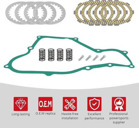 JAVIK مخلب الاحتكاك ألواح فولاذية عدة حشية زنبركية لهوندا CR80R 1987-2002 CR80RB Expert 1996-2002 CR85R 2003-2007 CR85RB Expert 2003-2007 O.E.M # 22201-MR8-000 22311-KN4-680 in Kuwait