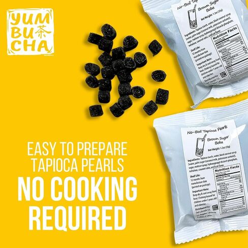YUMBUCHA Instant Boba Making Kit - A Complete Set for Boba Tea Lovers - 30 Drinks, Reusable Cup & Straw, Tapioca Pearls, and Loose Leaf Teabags - White Peach Oolong, Jasmine Green, Classic Black in Saudi Arabia