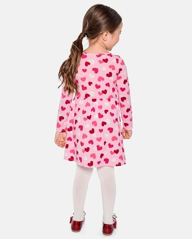 The Children's Place Baby Girl's and Toddler Long Sleeve Fashion Dress, Red Plaid, 5T in Saudi Arabia