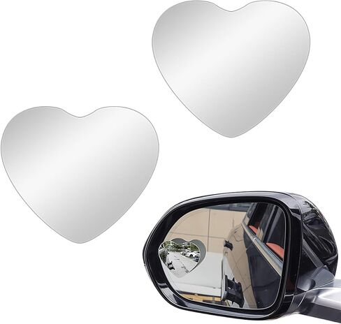 مرآة النقطة العمياء المستديرة للسيارة، مرايا جانبية من الزجاج عالي الدقة للنقطة العمياء قابلة للتعديل بزاوية واسعة قابلة للإزالة، عالمية للسيارات وسيارات الدفع الرباعي والشاحنات، عبوة من قطعتين in Kuwait