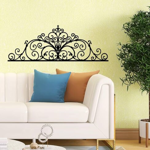 ShxTrade Black Wall Art Metal Retro Pattern Metal Wall Decoration 4-piece Set Combination, Metal Wall Art, Door Hanger, Living Room, Office, Indoor and Outdoor Decoration (A（S）) in Saudi Arabia