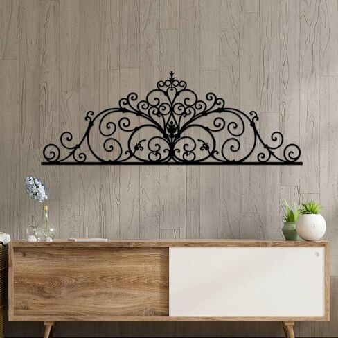 ShxTrade Black Wall Art Metal Retro Pattern Metal Wall Decoration 4-piece Set Combination, Metal Wall Art, Door Hanger, Living Room, Office, Indoor and Outdoor Decoration (A（S）) in Saudi Arabia