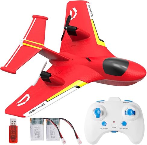 طائرة RC Plane F22 RC، طائرة تحكم عن بعد 2. 4 جيجا هرتز مع مثبت جيروسكوبي / ضوء LED / بطاريتين قابلتين لإعادة الشحن سهلة الطيران لعبة طائرة شراعية RC للأطفال والأولاد والبالغين والمبتدئين (أزرق) in Kuwait