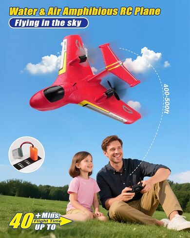 طائرة RC Plane F22 RC، طائرة تحكم عن بعد 2. 4 جيجا هرتز مع مثبت جيروسكوبي / ضوء LED / بطاريتين قابلتين لإعادة الشحن سهلة الطيران لعبة طائرة شراعية RC للأطفال والأولاد والبالغين والمبتدئين (أزرق) in Kuwait