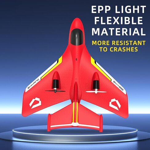 طائرة RC Plane F22 RC، طائرة تحكم عن بعد 2. 4 جيجا هرتز مع مثبت جيروسكوبي / ضوء LED / بطاريتين قابلتين لإعادة الشحن سهلة الطيران لعبة طائرة شراعية RC للأطفال والأولاد والبالغين والمبتدئين (أزرق) in Kuwait