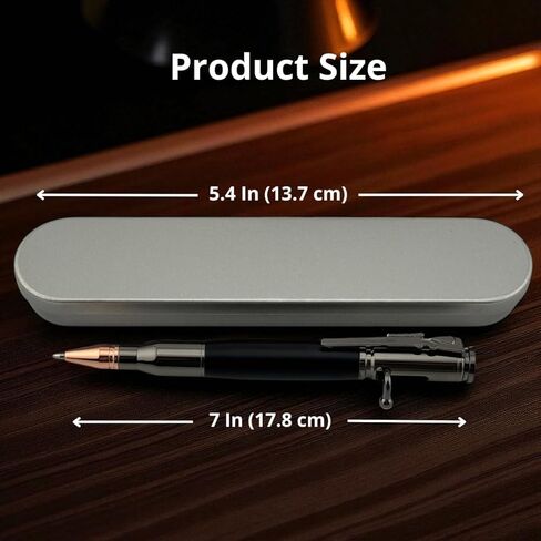 Custom Bolt Action Pen – Personalized Bullet Ballpoint Pen for Men, Free Engraving – Unique Gift for Husband, Dad, Boyfriend, Grandpa, Brother (Chrome Box) in Kuwait