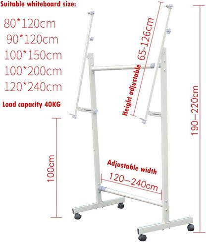 Double-Sided Standing Dry Erase Board Mounting Brackets Whiteboard Easel Stand,Whiteboard Mounting Brackets,Adjustable Whiteboard Stand Only,for Home and Office Student in Saudi Arabia