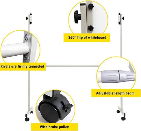 Whiteboard Easel Stand Only Width Adjustable,Whiteboard Mounting Brackets,Adjustable Whiteboard Stand Only,Restaurant Stand Up White Board, for Home and Office Student in Saudi Arabia