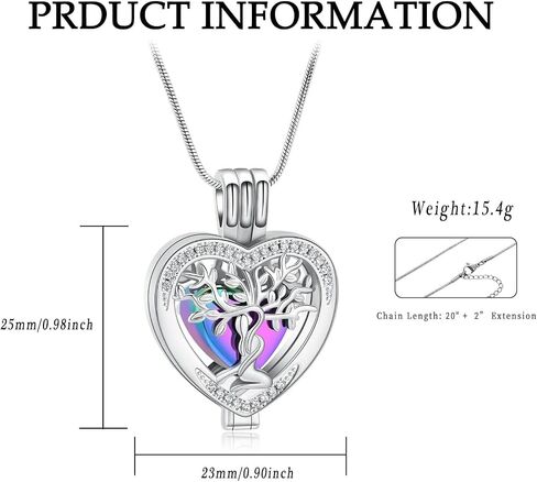 zeqingjw Hollow Heart Urn Necklace for Ashes Always in My Heart Cremation Jewelry Memorial Locket Pendant Jar Keepsake Necklace Gift in Kuwait